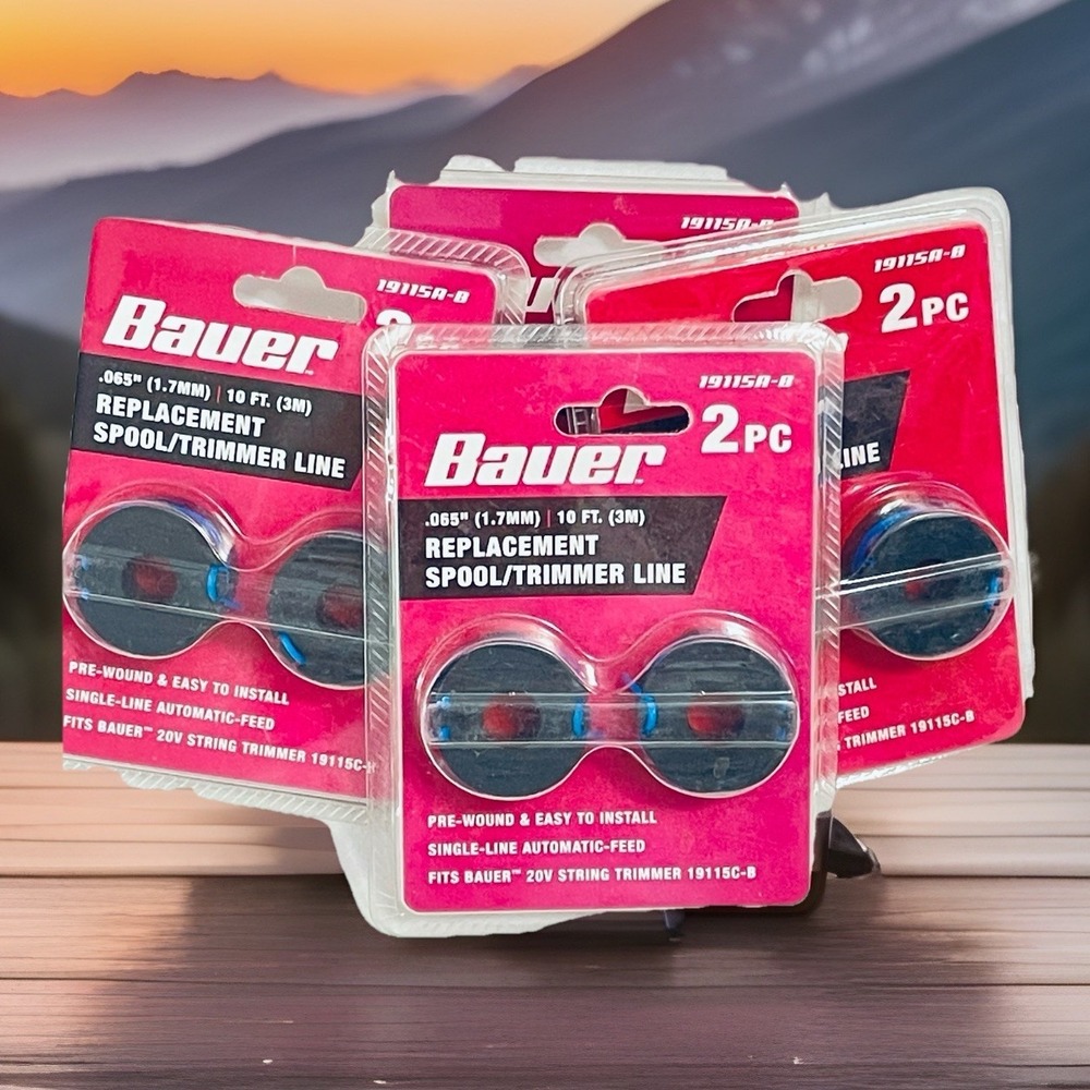 (4) 10 Ft. 0.065 In. Replacement String Trimmer Line Harbor Freight Bauer 19115C
